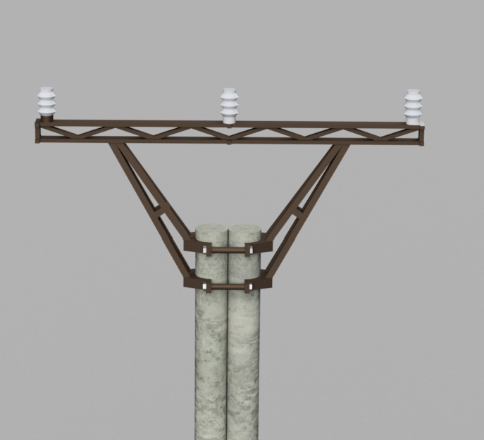 Sloupy vysokého napětí 22 kV